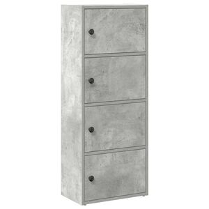 vidaXL Biblioth&egrave;que gris b&eacute;ton 40x24x102 cm bois d'ing&eacute;nierie