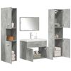 vidaXL Ensemble de meubles de salle de bain 5 pcs gris b&eacute;ton