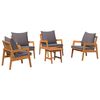 vidaXL Ensemble bistrot 5 pc Marron Bois d'Acacia Massif