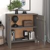 vidaXL Buffet HAMAR Gris clair 85x35x80 cm Bois massif de pin