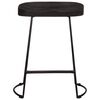 vidaXL Tabourets de bar lot de 2 noir 46x38x52 cm bois manguier massif