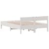 vidaXL Cadre de lit sans matelas blanc 135x190 cm bois de pin massif