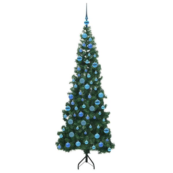 vidaXL Arbre de No&euml;l artificiel d'angle Vert 180 cm PVC et m&eacute;tal