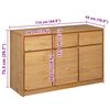 vidaXL Buffet SAUDA ch&ecirc;ne 114x43x75,5 cm bois massif de pin