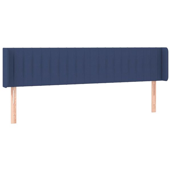 vidaXL T&ecirc;te de lit avec oreilles Bleu 183x16x78/88 cm Tissu