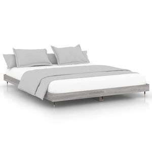 vidaXL Cadre de lit sans matelas sonoma gris 140x200 cm