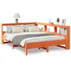 vidaXL Lit bibliothèque sans matelas cire marron 140x190 cm pin massif