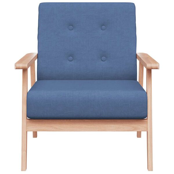 vidaXL Fauteuil Bleu Tissu