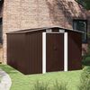 vidaXL Abri de jardin 257x298x178 cm M&eacute;tal Marron
