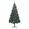 vidaXL Sapin de Noël artificiel Vert 210 cm PVC, Acier et Plastique