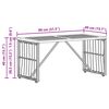 vidaXL Table de jardin Noir 80 x 40 x 40 cm Acier et Rattan Poly
