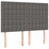 vidaXL T&ecirc;te de lit Gris 144x5x118/128 cm Similicuir