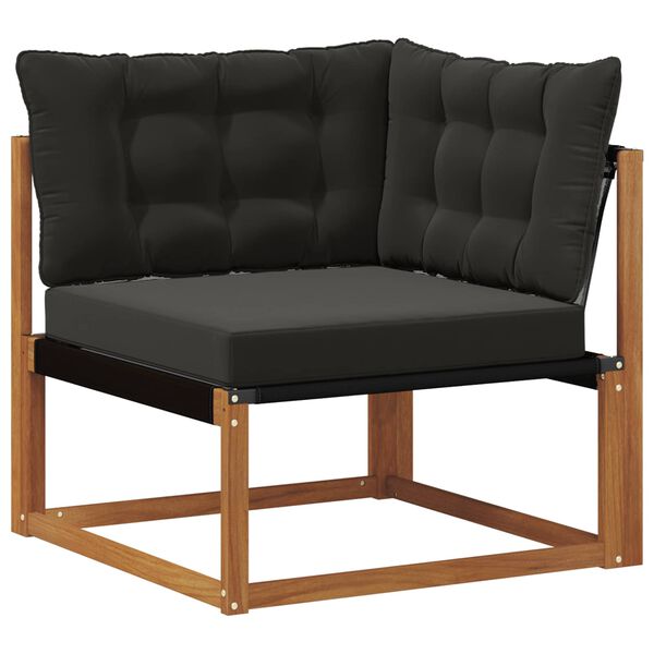 vidaXL Ensemble de Canap&eacute;s avec coussin 4 pcs Naturel et Noir