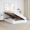 vidaXL Lit avec rangement et matelas avec matelas 2 pcs Blanc Cuir