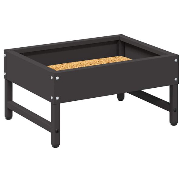 vidaXL Nourrisseur pour oiseaux Noir 80 x 28 x 13.5 cm