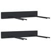 vidaXL Supports muraux pour outils de jardin 2 pcs noir acier
