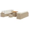 vidaXL Ensemble de canap&eacute; de jardin Beige et cr&egrave;me polyrotin