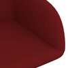 vidaXL Chaises &agrave; manger pivotantes lot de 4 rouge bordeaux velours