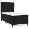 vidaXL Sommier &agrave; lattes de lit avec matelas Noir 100x200 cm Velours