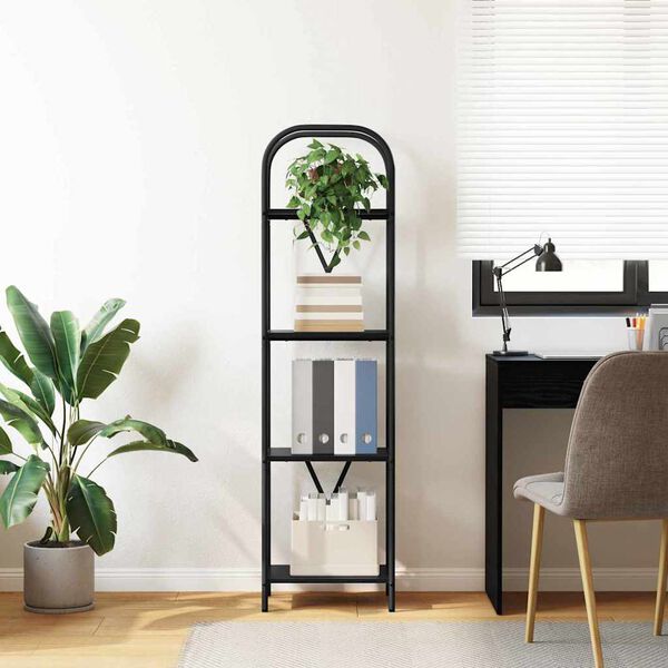 vidaXL &Eacute;tag&egrave;re Ch&ecirc;ne noir 40 x 30 x 146 cm Bois d'ing&eacute;nierie