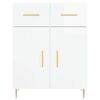 vidaXL Buffet Blanc brillant 69,5x34x90 cm Bois d'ingénierie