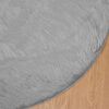 vidaXL Tapis en fausse Tafalla Gris &Oslash; 80 cm Polyester