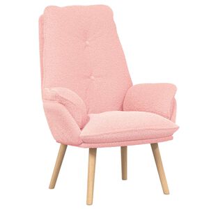 vidaXL fauteuil Rose 69 x 74 x 93 cm Tissu Sherpa