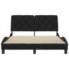 vidaXL Cadre de lit sans matelas noir 120x200 cm tissu
