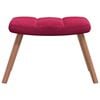 vidaXL Chaise &agrave; bascule avec repose-pied Rouge bordeaux Velours