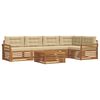 vidaXL Ensemble de canap&eacute;s d'ext&eacute;rieur 6 pc Naturel et Beige
