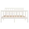 vidaXL Cadre de lit sans matelas blanc bois massif