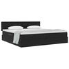vidaXL Lit de Rangement avec matelas Noir 200 x 200 cm Velours