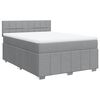 vidaXL Sommier &agrave; lattes de lit avec matelas Gris clair 160x200cm Tissu