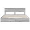 vidaXL Lit de Rangement Gris Sonoma 200 x 200 cm Bois d'ing&eacute;nierie
