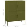 vidaXL Armoire de rangement Vert olive 80x35x101,5 cm Acier