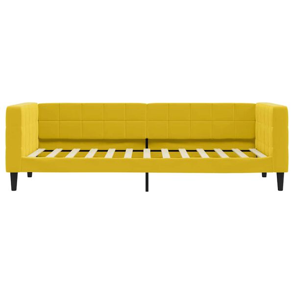vidaXL Lit de repos sans matelas jaune 80x200 cm velours