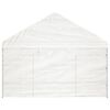 vidaXL Belv&eacute;d&egrave;re avec toit blanc 20,07x4,08x3,22 m poly&eacute;thyl&egrave;ne