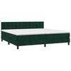 vidaXL Sommier &agrave; lattes de lit et matelas Vert fonc&eacute; 200x200cm Velours
