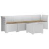 vidaXL Canap&eacute; de jardin 4 places avec coussins look rotin PP Blanc