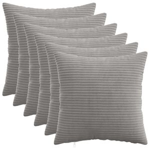vidaXL Housse de coussin 6 pcs HEERLEN Gris clair 30 x 30 cm
