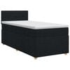 vidaXL Lit boxspring avec matelas Noir 90 x 190 cm Tissu