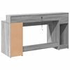 vidaXL Bureau et lumières LED sonoma gris 160x55x91 cm bois ingénierie