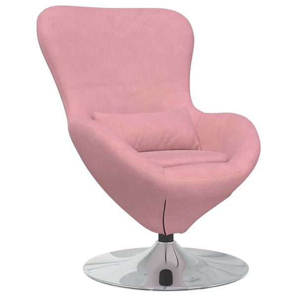 vidaXL Fauteuil &oelig;uf Rose Velours