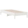 vidaXL Cadre de lit sans matelas blanc 100x200 cm bois de pin massif