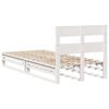vidaXL Cadre de lit sans matelas blanc 75x190 cm bois de pin massif