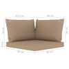 vidaXL Salon de jardin 5 pcs avec coussins taupe
