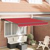 vidaXL Auvent R&eacute;tractable Rouge 300 x 250 cm Aluminium et Tissu