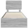 vidaXL Cadre de lit Gris Sonoma 75 x 190 cm Bois Ing&eacute;nierie