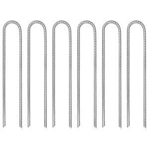 vidaXL Piquets de tente 6 pcs en forme de U 30 cm &Oslash;7mm acier galvanis&eacute;