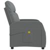 vidaXL Fauteuil de massage Gris fonc&eacute; Tissu